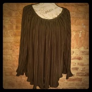 Keyloun Vintage Inspired Micropleated Blouse